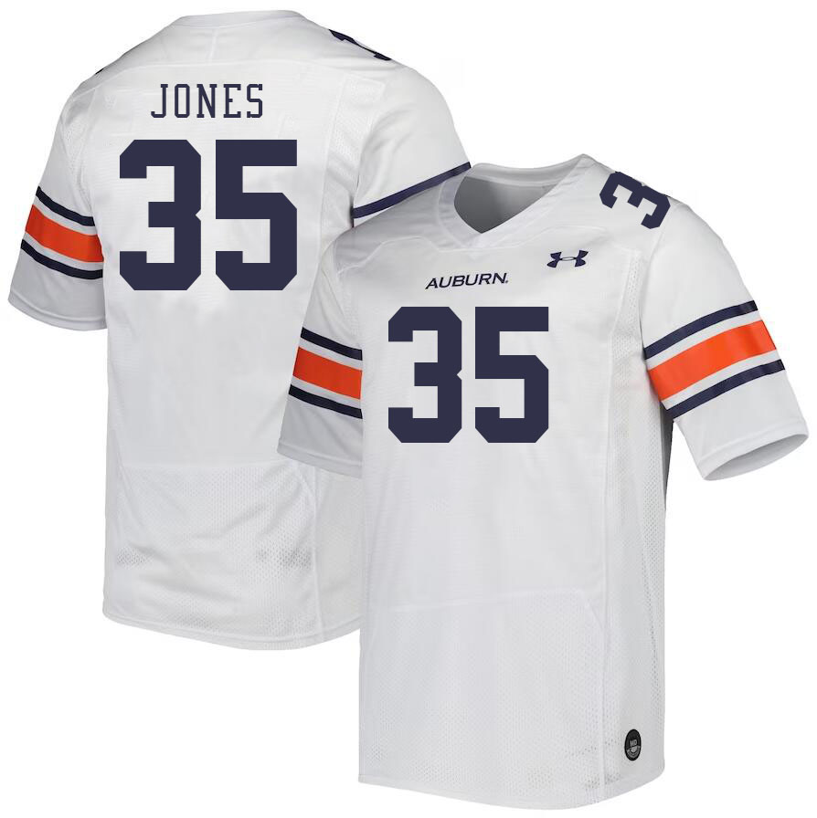 Men #35 Justin Jones Auburn Tigers College Football Jerseys Stitched-White